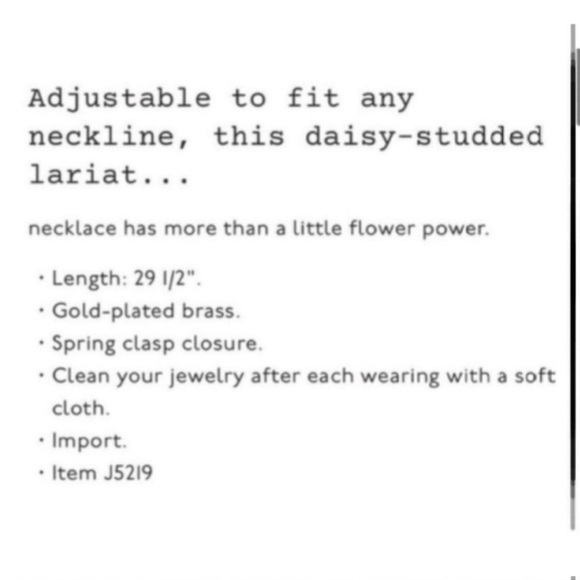 MADEWELL DAISY LARIAT NECKLACE IN VINTAGE GOLD - Picture 4 of 15